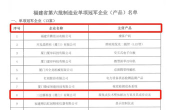 喜报｜abpay爱博钱包荣获“福建省造作业单项冠军企业”